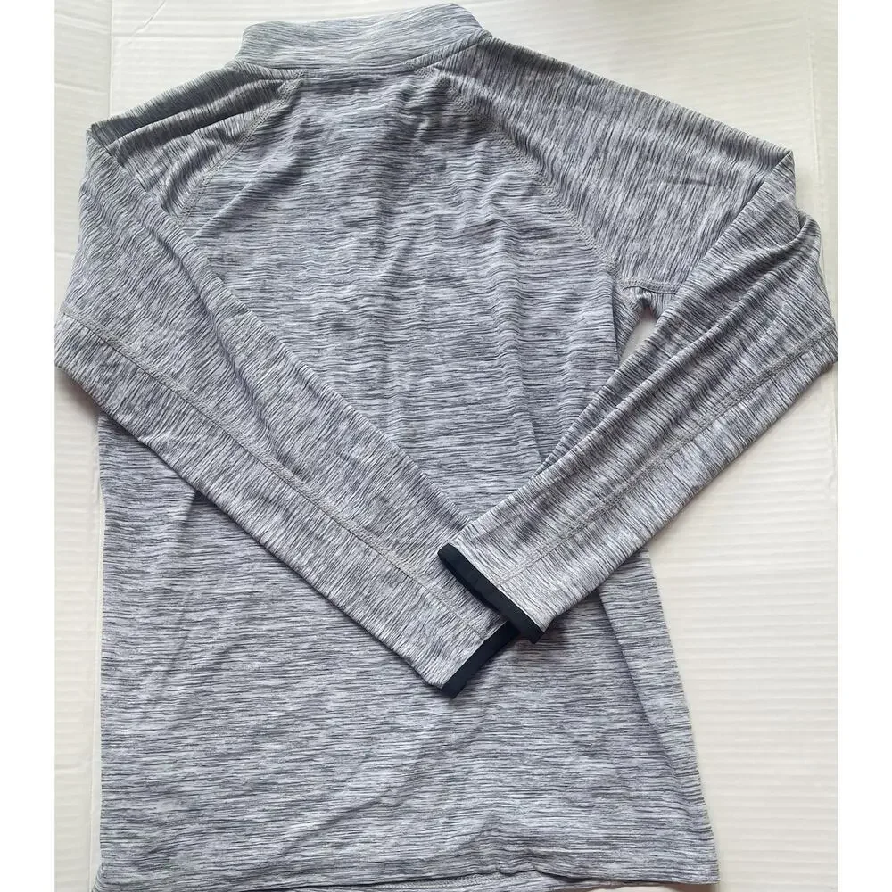 Old Navy Boys Active Go Dry Gray Long Sleeve Performance Shirt Size Large 10/12